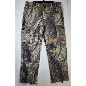 Vtg WALLS Outdoor Realtree Hardwoods Cargo Camo Hunting Pants 42-44 XL Tall USA